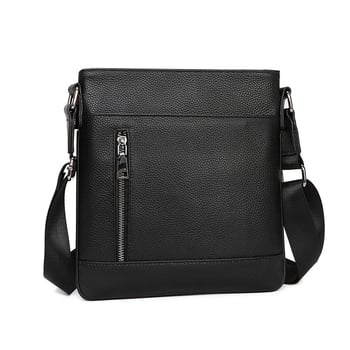 Férfi bőrből készült válltáska, egyszerű és minimalist stílus, függőleges kialakítású crossbody, könnyű üzleti utazásokhoz