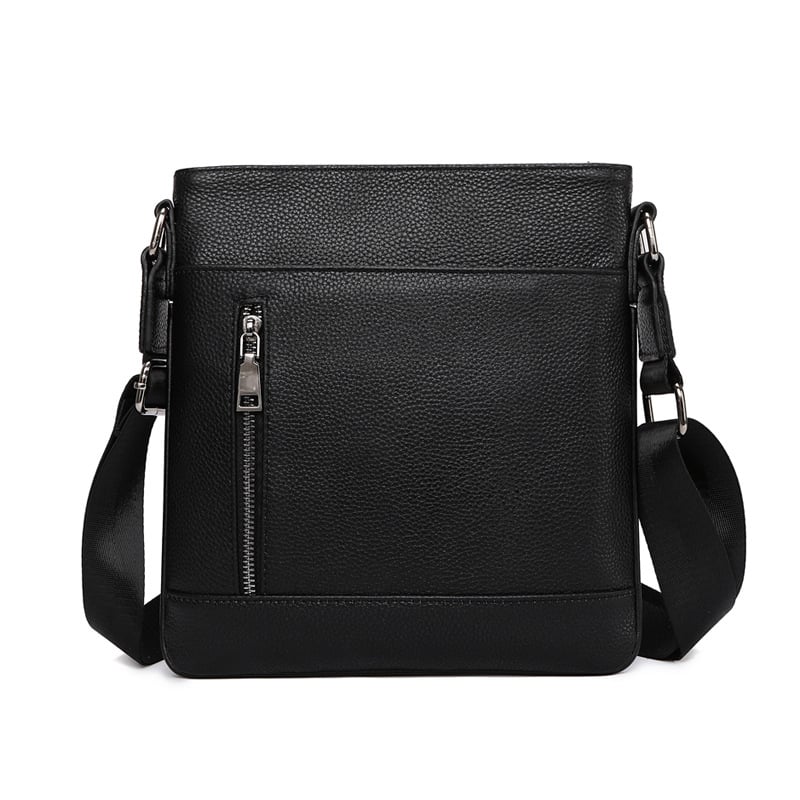 Férfi bőrből készült válltáska, egyszerű és minimalist stílus, függőleges kialakítású crossbody, könnyű üzleti utazásokhoz