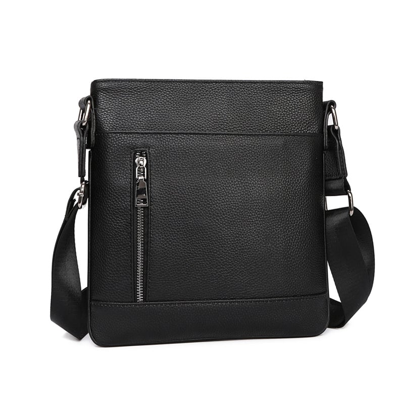 Férfi bőrből készült válltáska, egyszerű és minimalist stílus, függőleges kialakítású crossbody, könnyű üzleti utazásokhoz