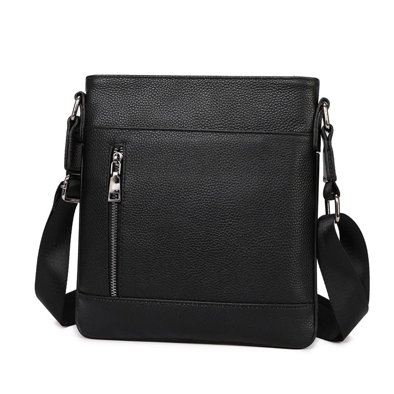 Férfi bőrből készült válltáska, egyszerű és minimalist stílus, függőleges kialakítású crossbody, könnyű üzleti utazásokhoz