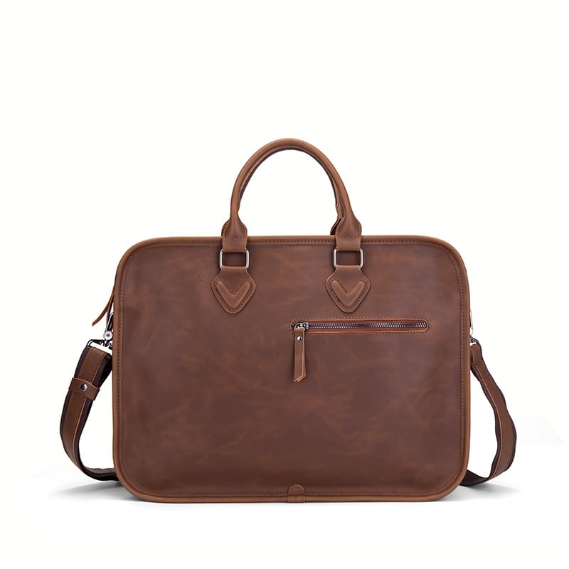 Ρετρό μοντέρνο τσαντάκι crossbody με έναν ώμο, Crazy Horse δέρμα, 14-ιντσών φορητός υπολογιστής, ανδρικό επαγγελματικό τσαντάκι