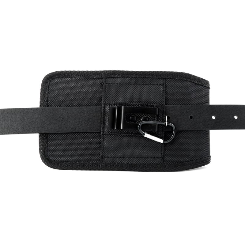 Geantă de talie pentru telefon, bărbați, din Oxford, design vertical, de purtat pe curea, portofel pentru monede din nylon