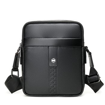Nova muška torbica od prave kože, vrhunska teleća koža, vertikalni stil, korejski stil, poslovno-opuštena crossbody torba