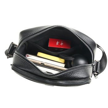 Nova muška torbica od prave kože, vrhunska teleća koža, vertikalni stil, korejski stil, poslovno-opuštena crossbody torba