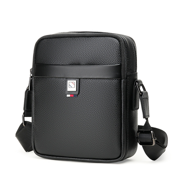 Nova muška torbica od prave kože, vrhunska teleća koža, vertikalni stil, korejski stil, poslovno-opuštena crossbody torba