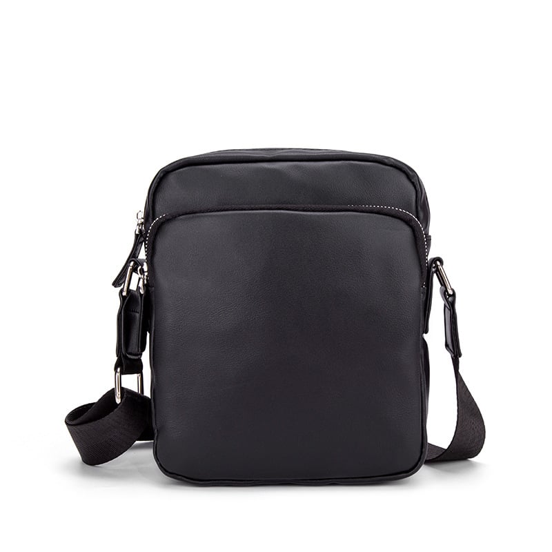 Geantă crossbody pentru bărbați din PU – stil stradal coreean, impermeabilă, compatibilă cu laptop de 8 inci, pentru călătorii și utilizare zilnică