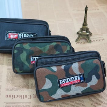 Geantă de talie pentru telefon, multifuncțională, mini buzunar pentru monede și chei, model camuflaj