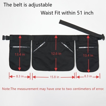 Șorț exterior multifuncțional cu buzunare multiple și fermoar, gențiță de talie unisex pentru călătorii, alergare și drumeții