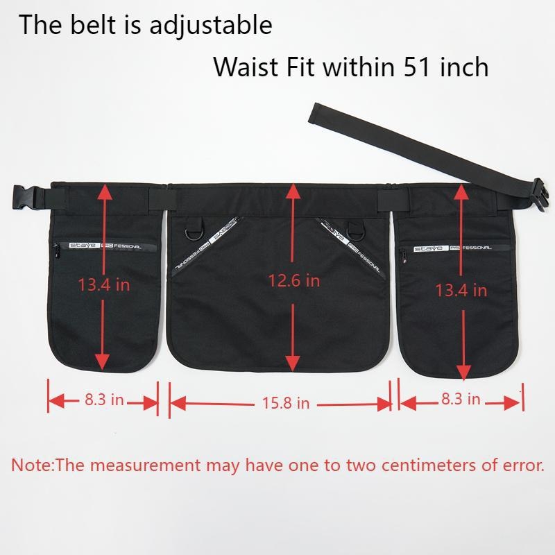 Șorț exterior multifuncțional cu buzunare multiple și fermoar, gențiță de talie unisex pentru călătorii, alergare și drumeții
