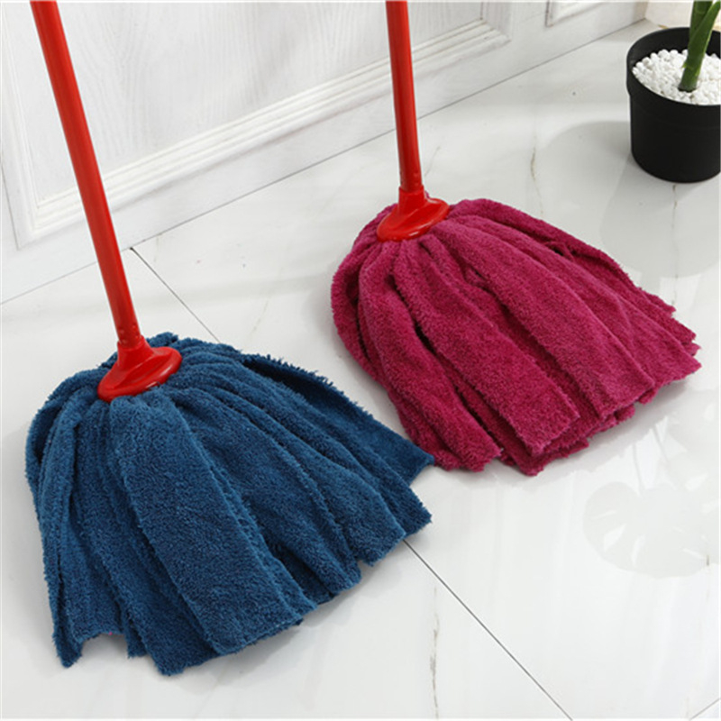 Cap mop din coral fleece, foarte absorbant, cap rotund, gros pentru uz casnic