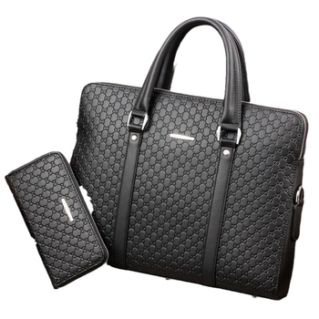 Férfi nemzetközi üzleti táska 2025 relief betűmintával, 14 hüvelykes laptoptáska vállon vagy crossbody