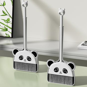 Set dječje metle s Panda motivom – alat za čišćenje sa malom metlom i lopaticom za prašinu