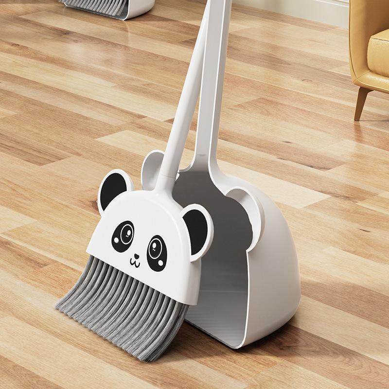 Set dječje metle s Panda motivom – alat za čišćenje sa malom metlom i lopaticom za prašinu