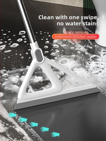 Mop din silicon, cu racletă pentru podea, pentru baie