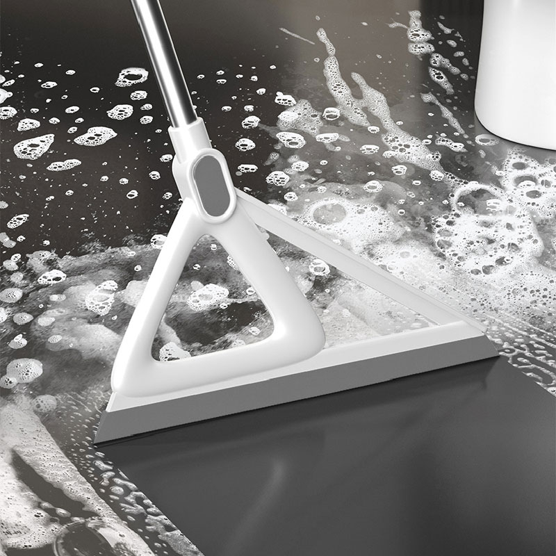 Mop din silicon, cu racletă pentru podea, pentru baie
