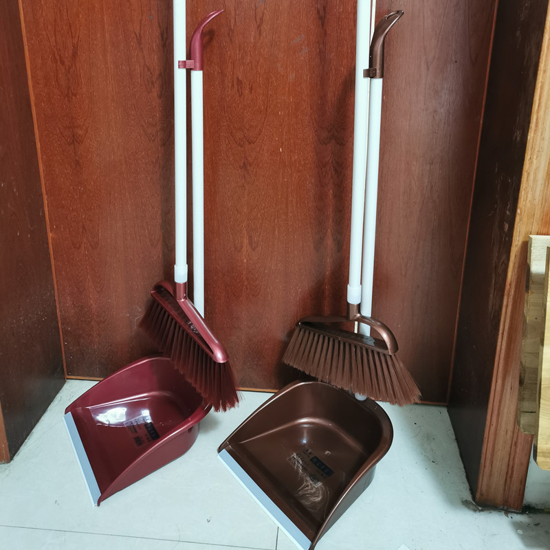 New Leap plastični set metla i lopatica za prašinu s dugim držalom – kućno čišćenje