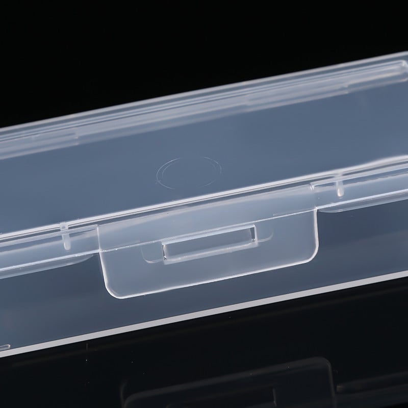 Prozirna PP plastična kutija s poklopcem, pravokutna mala kutija za dijelove, uska kutija za pohranu, dimenzije 10,5 × 4,1 × 2,5 cm