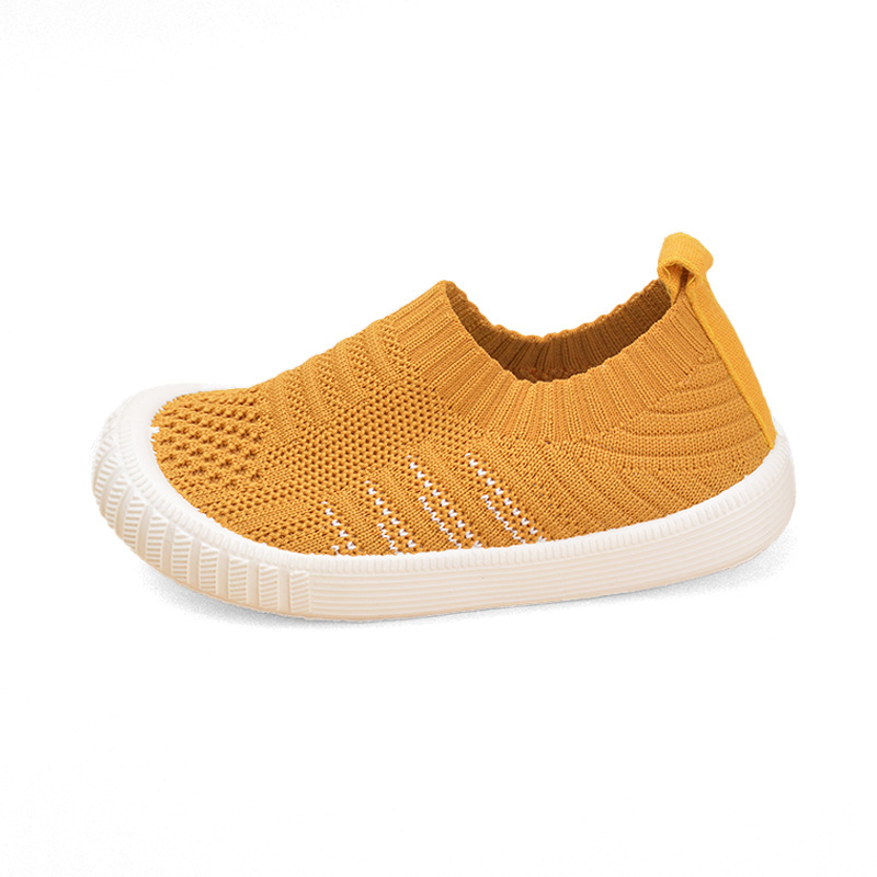 Gyerekeknek Flyknit Slip-On cipő – tavaszi, többszínű, légáteresztő, gyorsan száradó hálós felsőrész, puha PVC talp, uniszex