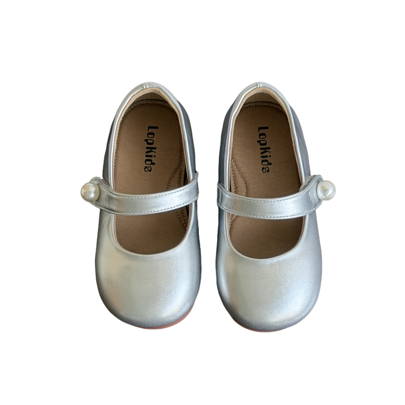 Pohodlné na nosenie, silno odporúčané: Dievčenské topánky s perlovo lakovaným povrchom, princeznovský štýl, slip-on, s Velcro, Mäkká podrážka, na jar a leto