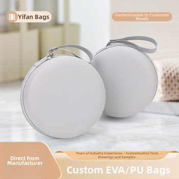 Veľká kruhová taška na uskladnenie cestovného vankúša do auta, so zipsom, EVA materiál, organizér pre U tvarovaný vankúš