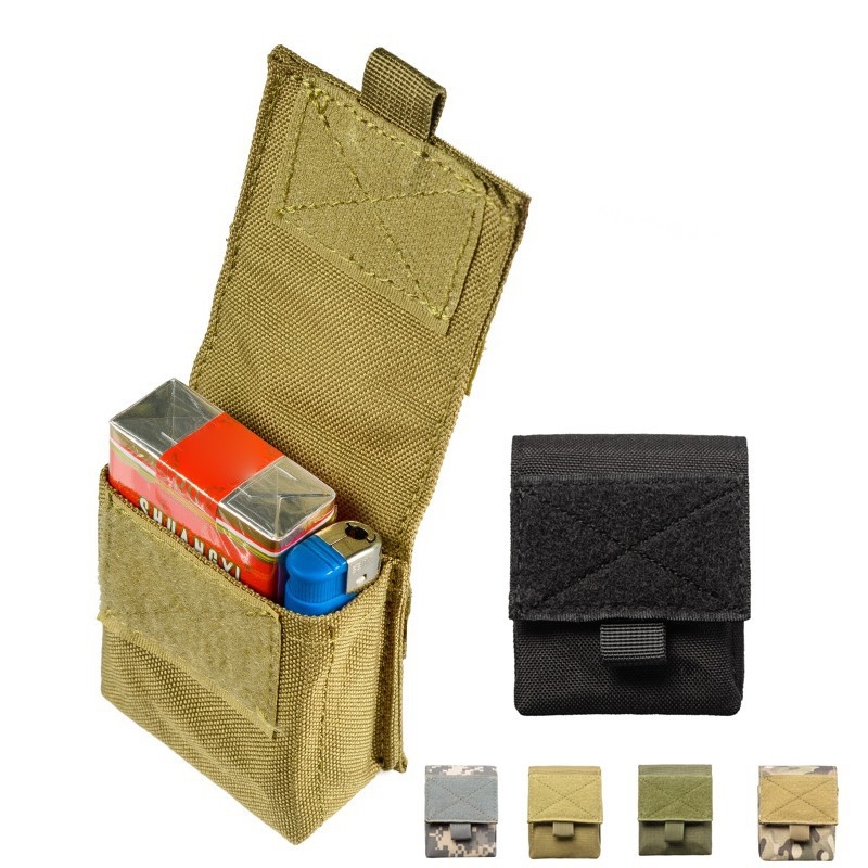 Taktična vojna torbica za cigarete s Mollle dodacima, kompaktna pojasna torbica za EDC, mali alatni set i novčanik za kartice