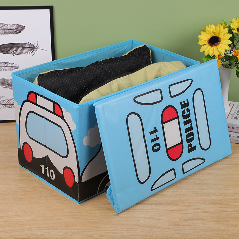 Dječji sklopivi stolić za pohranu s crtić dizajnom, pravokutni taburet za sjedenje i mijenjanje cipela