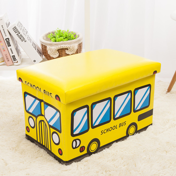 Excellence dječji tabure za skladištenje igračaka u obliku automobila – sklopiva stolica za pohranu i organizator cipela, 35 L, 40×25×25 cm, koža