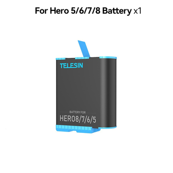 TELESIN Taixun GoPro Hero5/6/7/8 Зарядно за три батерии с кутия за съхранение