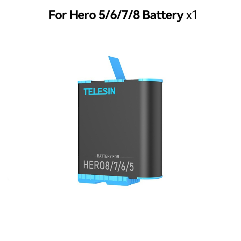 TELESIN Taixun GoPro Hero5/6/7/8 Зарядно за три батерии с кутия за съхранение