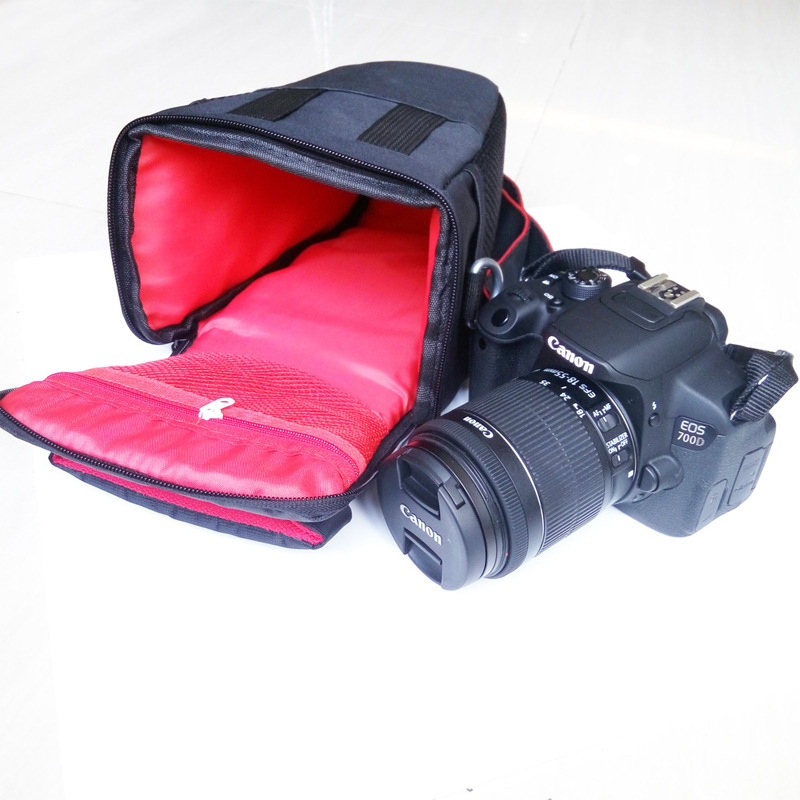 Háromszög alakú vállkamera táska, kompakt DSLR táska Canon és Nikonhoz