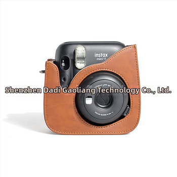 Polaroid Mini 11/12 púzdro na kameru s protiškrabaniu a ochranou ramenného popruhu, hnedá