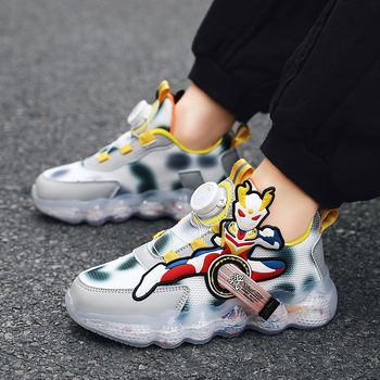 G.Duck Little Yellow Duck Ultraman Twist Shoes za dječake - svjetleće mrežaste tenisice, prozračne ljetne sportske cipele