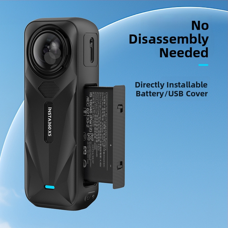 Feinoda силиконов протектор за Insta360 X5 – калъф за камерата и обектива, защита срещу падане и надраскване