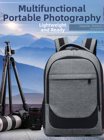 Taška na fotoaparát s dvojitým popruhom, odolná voči vode, pre DSLR alebo bezzrkadlovú s objektívmi