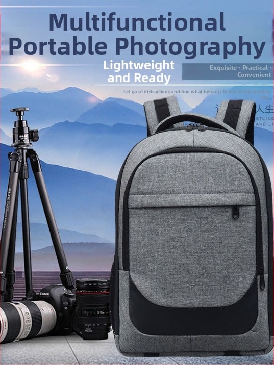 Taška na fotoaparát s dvojitým popruhom, odolná voči vode, pre DSLR alebo bezzrkadlovú s objektívmi