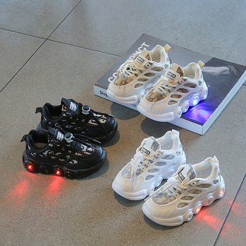 Dječje tenisice s prozračnim mrežastim gornjim dijelom, svjetleća potplata, unisex, stil dad shoes, proljeće–jesen 2022