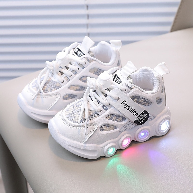 Dječje tenisice s prozračnim mrežastim gornjim dijelom, svjetleća potplata, unisex, stil dad shoes, proljeće–jesen 2022