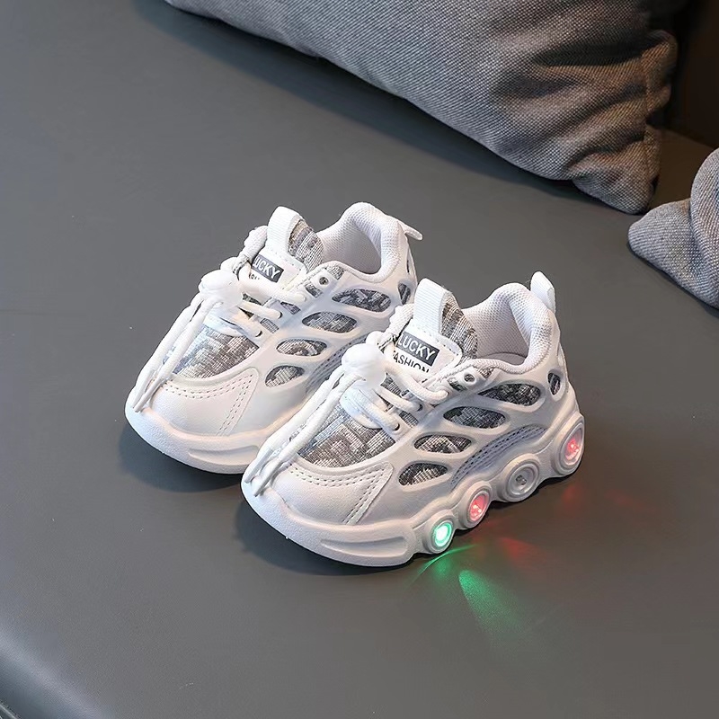 Dječje tenisice s prozračnim mrežastim gornjim dijelom, svjetleća potplata, unisex, stil dad shoes, proljeće–jesen 2022