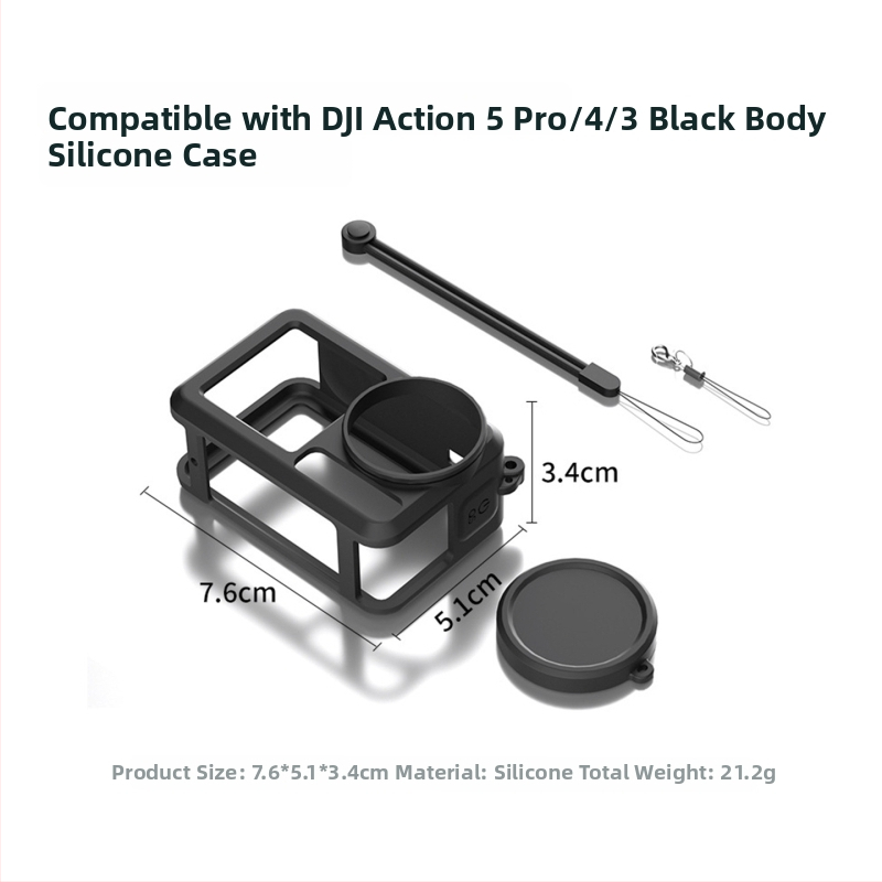 Silikónový ochranný kryt pre DJI Action 5 Pro/4/3 – ochrana proti pádu a strate pre športové kamery