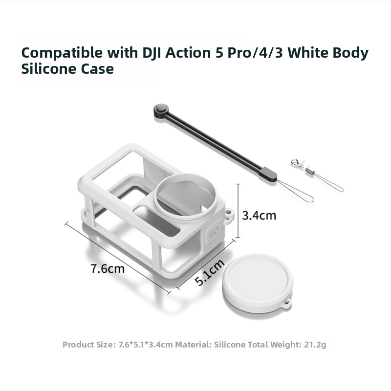 Silikónový ochranný kryt pre DJI Action 5 Pro/4/3 – ochrana proti pádu a strate pre športové kamery