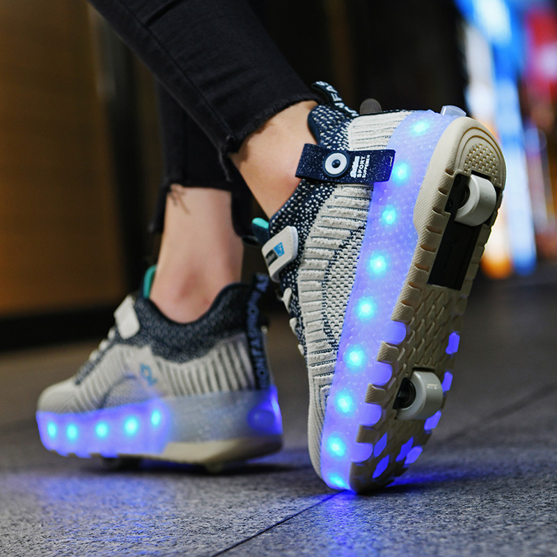 Cipele sa LED svjetlom, punjive – za djecu i odrasle, patine s kotačima