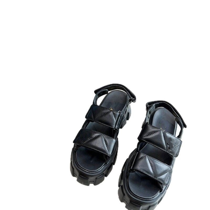 Ženske sandale s debelim potplatom, Gear dizajn s rešetkastim gornjim dijetom, zatvoren prst, šuplja tkanina platforma, rimski stil s peep-toe dizajnom