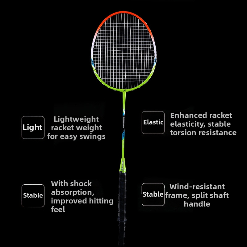 Dve badmintonové rakety pre začiatočníkov – rodinné cvičenie a tréning