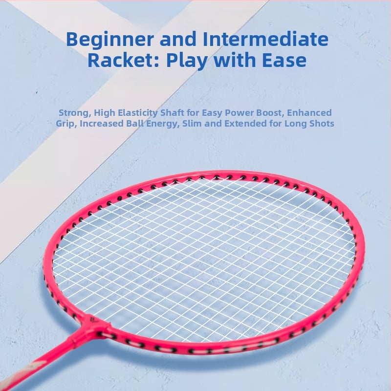 Sada badmintonových rakiet pre začiatočníkov, ultra ľahké rakety z železného zliatiny na tréning, univerzálny 2-dielny set