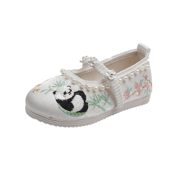 Cipele za djecu s panda vezom, platnene cipele za djevojčice, kineskog stila