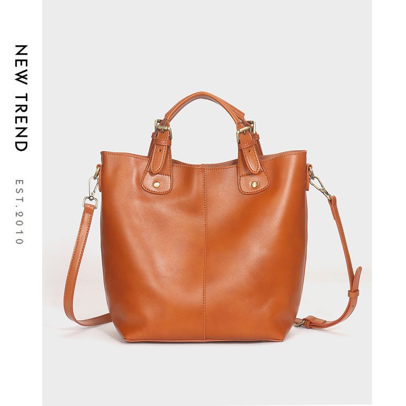 Geantă tote din piele, în stil retro, pentru femei, spațioasă pentru uz zilnic