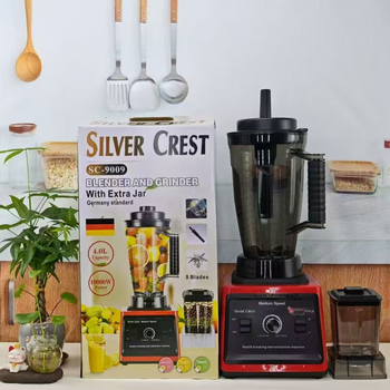 Silvercrest blender transfrontal cu capacitate de 4 L, 10000 W, două cupe, măcinare lapte de soia, storcător de suc, mixare
