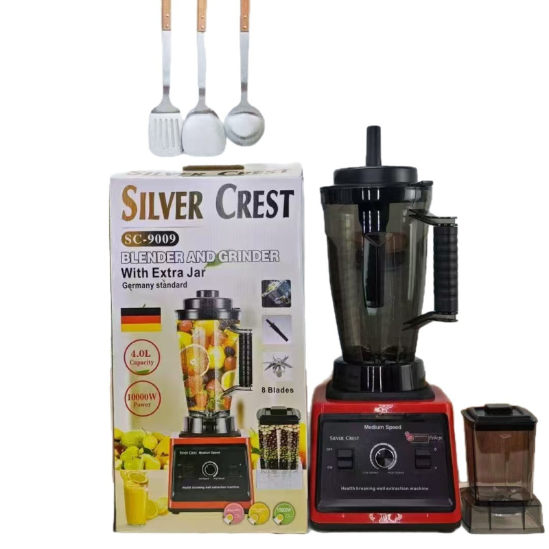 Silvercrest határokon átívelő 4 L-os nagy kapacitású blender, 10000 W, kettős pohár, szójaital daráló, gyümölcslé készítő, keverő