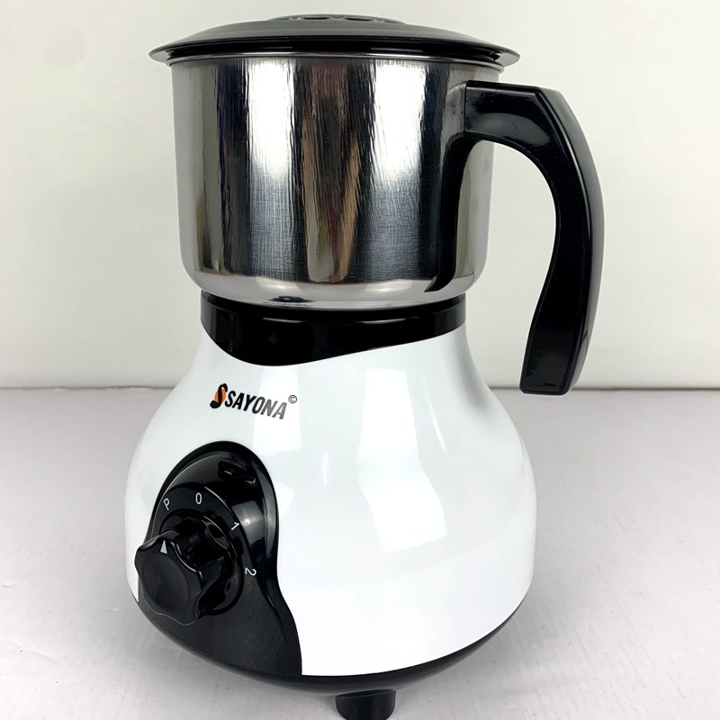 Râșniță de cafea electrică personalizată pentru uz casnic și comercial, carcasă din oțel inoxidabil + ABS, negru și camel, stil modern minimalist