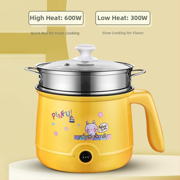 Naughty Cat Multifunkčná nelepivá SMART elektrická hrniec s mini parným varičom, 1,8 L, pre domov alebo internát, pre 1–2 osôb